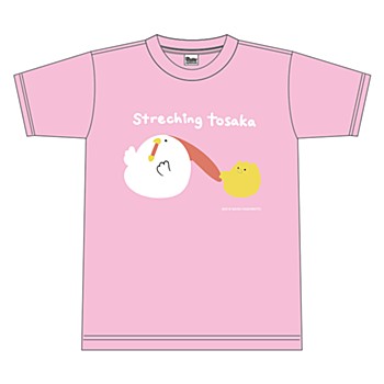 毎日でぶどり Streching Tosaka Tシャツ ピンク S