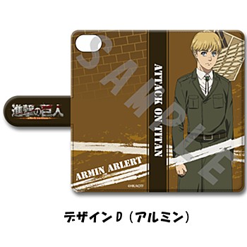 "Attack on Titan The Final Season" Book Type Smartphone Case for iPhone6/6S/7/8/SE(2nd Generation) Design D Armin
