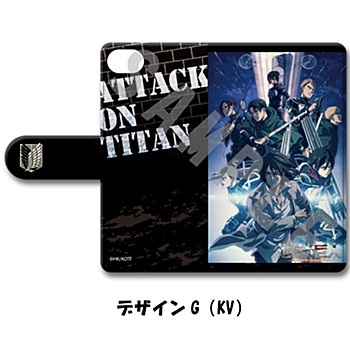 "Attack on Titan The Final Season" Book Type Smartphone Case for iPhone6/6S/7/8/SE(2nd Generation) Design G Key Visual