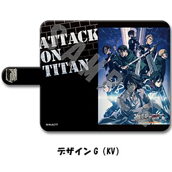 "Attack on Titan The Final Season" Book Type Smartphone Case Multi L Size Design G Key Visual