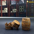 PEPATAMAシリーズ S-006 ペーパージオラマ 樽A 木材 (PEPATAMA Series S-006 Paper Diorama Barrel A Wood)