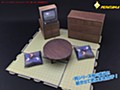 PEPATAMAシリーズ M-003 ペーパージオラマ 家具セットA 昭和風 (PEPATAMA Series M-003 Paper Diorama Furniture Set A Showa Style)