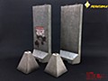 PEPATAMAシリーズ M-004 ペーパージオラマ バリケートセットA コンクリート(大) (PEPATAMA Series M-004 Paper Diorama Barrier Set A Concrete (L))