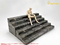 PEPATAMA Series 1/12 Scale Paper Diorama M-007 Stairs Set A Dungeon Ver.