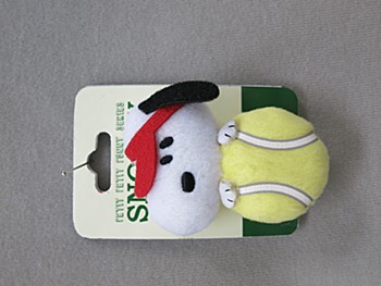 "PEANUTS" Snoopy Plush Badge Tennis