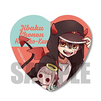 "Toilet-bound Hanako-kun" Heart Can Badge Little Devil Hoodie Ver. Hanako-kun (Angel Nene-chan Plush)