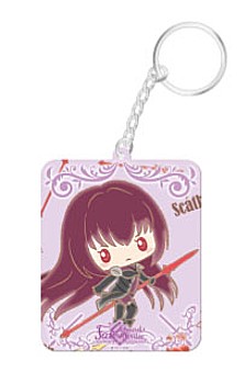 "Fate/Grand Order" Design produced by Sanrio Wooden Key Chain Scathach