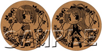 "Puella Magi Madoka Magica" Cork Coaster Sayaka & Kyouko