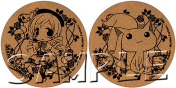 魔法少女まどか☆マギカ コルクコースター マミ&キュゥべえ ("Puella Magi Madoka Magica" Cork Coaster Mami & Kyubey)