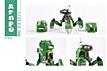 PFTOYS お留守番のAPOPO 1/12スケール合金可動フィギュア PF2001D 四号機(緑) (PFTOYS THE WANDERING APOPO 1/12 Scale Alloy Action Figure PF2001D No. 4 (Green))