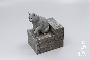 Sank Toys 猫街物語シリーズ 第四弾 お手猫-グレー (Sank Toys Cat's Town Story Vol. 4 The Paw-giving Cat-Blue)