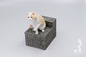 Sank Toys 猫街物語シリーズ 第四弾 お手猫-クリーム白 (Sank Toys Cat's Town Story Vol. 4 The Paw-giving Cat-Cream Tabby and White)