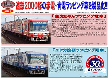 鉄道コレクション 遠州鉄道2000形 ラッピング電車 2両セット 2種 (Railway Collection Ensyu Railway Type 2000 Wrapping Train 2 Car Set)